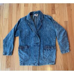 Vintage 1980s/1990s Blue Creek Acid Wash Denim Jean Jacket See description